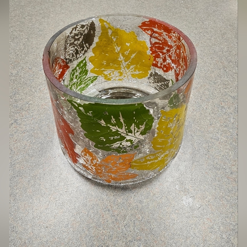 Yankee Candle Shade Topper Frosted Leaf Fall Autumn